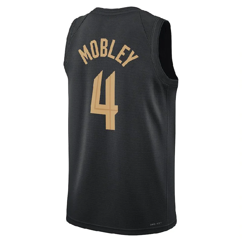 Basketball jersey with bold design elements for fashion-C.Cavaliers #4 Evan Mobley Jordan Brand 2022-23 Statement Edition Swingman Jersey Black Stitched American Basketball Jersey