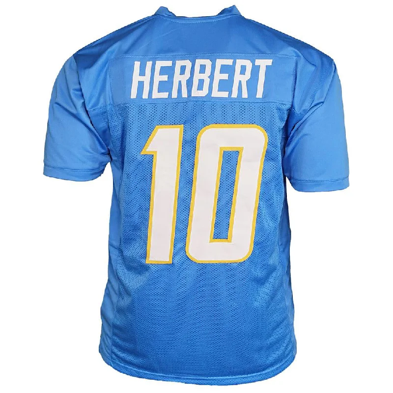 Soccer jersey with lightweight design for optimal performance-Justin Herbert Unsigned Los Angeles Light Blue Football Jersey