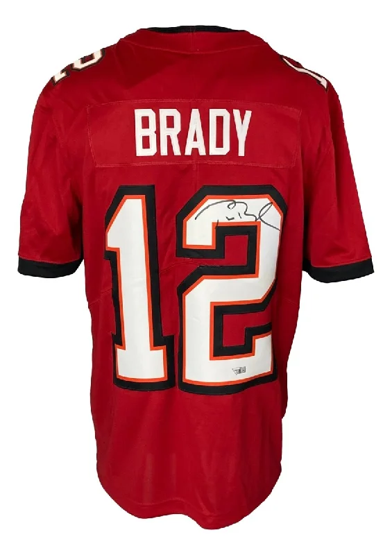 Soccer jersey for professional players-Tom Brady Signed Tampa Bay Buccaneers Red Nike Limited Football Jersey Fanatics