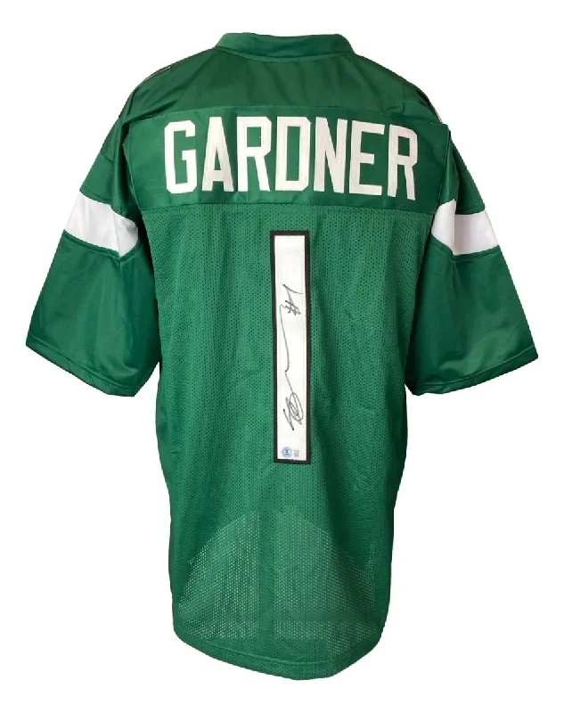 Personalized soccer jersey with bold lettering-Ahmad Sauce Gardner New York Signed Green Football Jersey BAS