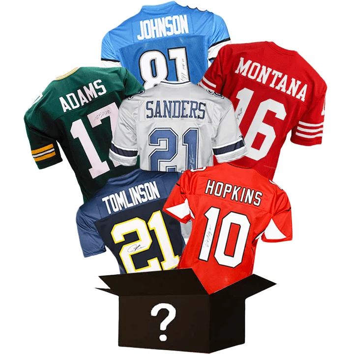 Custom soccer jersey for local and regional leagues-3x Signed Football Jersey Guaranteed HIT Mystery Box