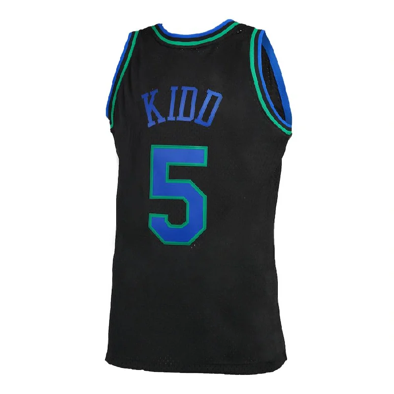 Basketball jersey for tournaments with custom logos-D.Mavericks #5 Jason Kidd Mitchell & Ness 1994-95 Hardwood Classics Reload 2.0 Swingman Jersey Black Stitched American Basketball Jersey