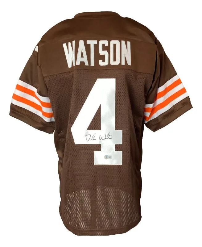 Personalized soccer jersey for gift items and fan merchandise-Deshaun Watson Cleveland Signed Brown Football Jersey BAS