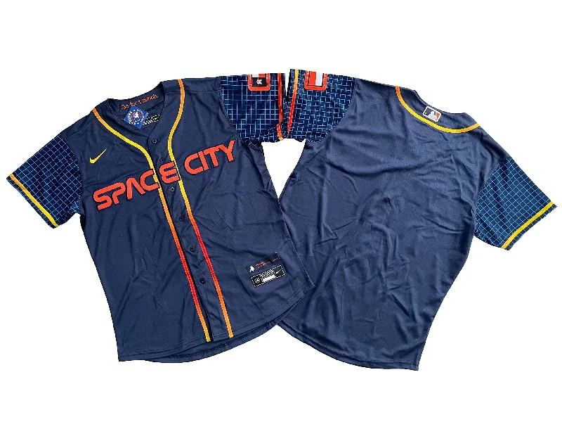 High-quality baseball jerseys for league players-Men's Houston Astros  Navy City Connect Replica Jersey