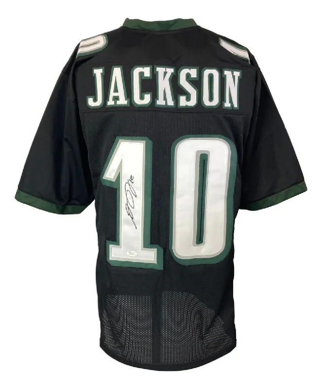 Custom soccer jersey with retro-inspired designs-DeSean Jackson Philadelphia Signed Black Football Jersey JSA Hologram