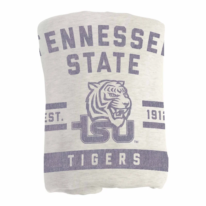 Custom team pillows for living rooms-Tennessee State Oatmeal Sweatshirt Blanket