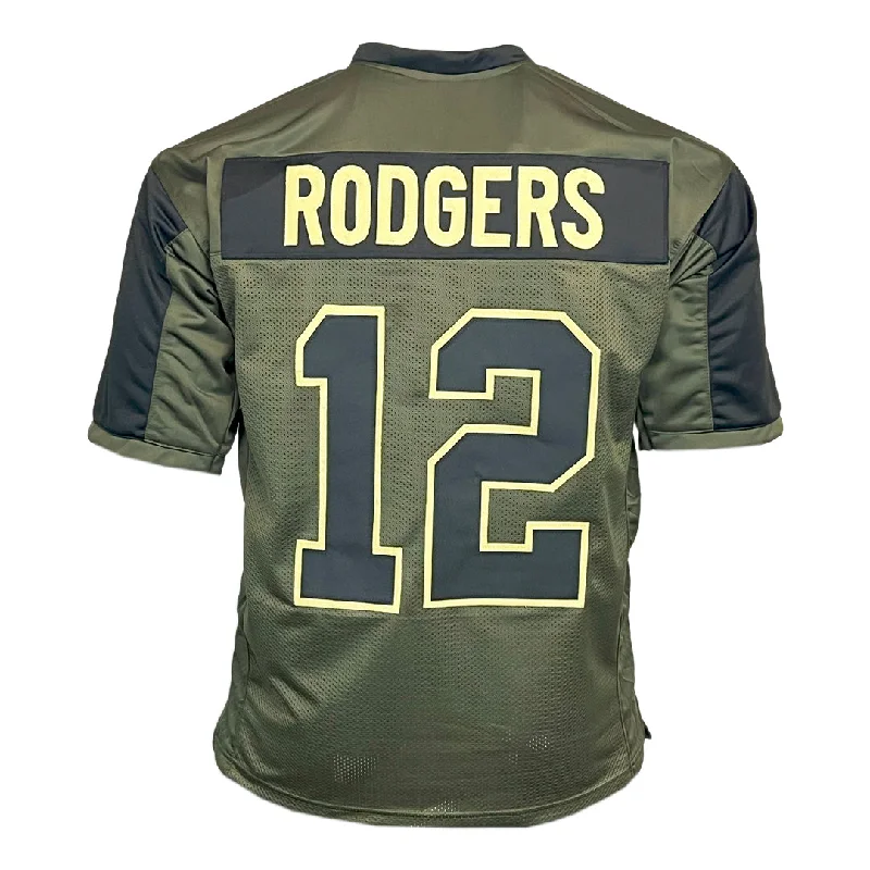 Soccer jersey with breathable fabric for comfort-Aaron Rodgers Unsigned Salute to Service Football Jersey