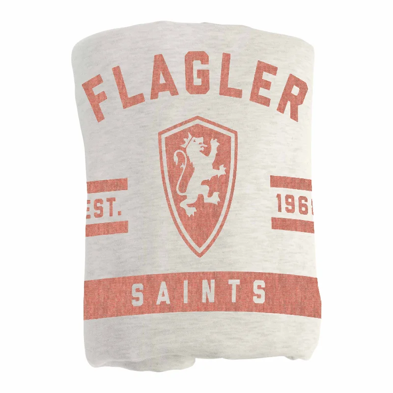 Custom team robes for game days at home-Flagler College Oatmeal Sweatshirt Blanket