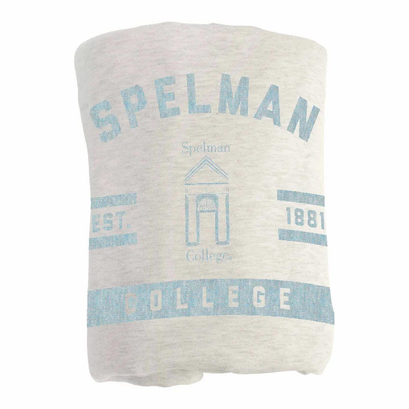 Team logo wall hangings for fan bedrooms-Spelman College Sublimated Sweatshirt Blanket