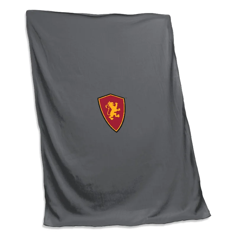 Personalized team bedding sets-Flagler College Charcoal Screened Sweatshirt Blanket