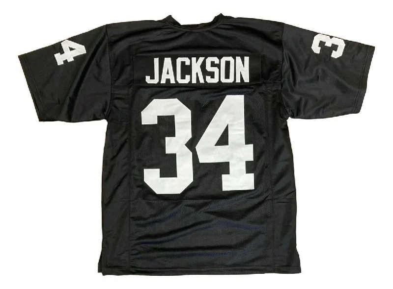 Custom soccer jersey for fan apparel-Bo Jackson Oakland Black Football Jersey