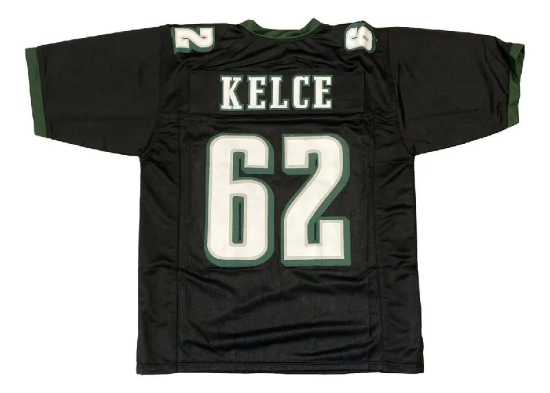 Soccer jersey with modern, slim-fit design-Jason Kelce Philadelphia Black Football Jersey