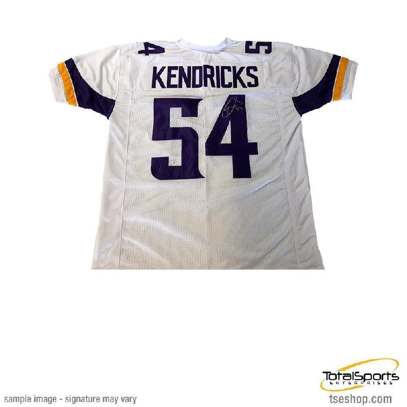 Personalized soccer jersey for professional fan clubs-Eric Kendricks Signed Custom White Football Jersey