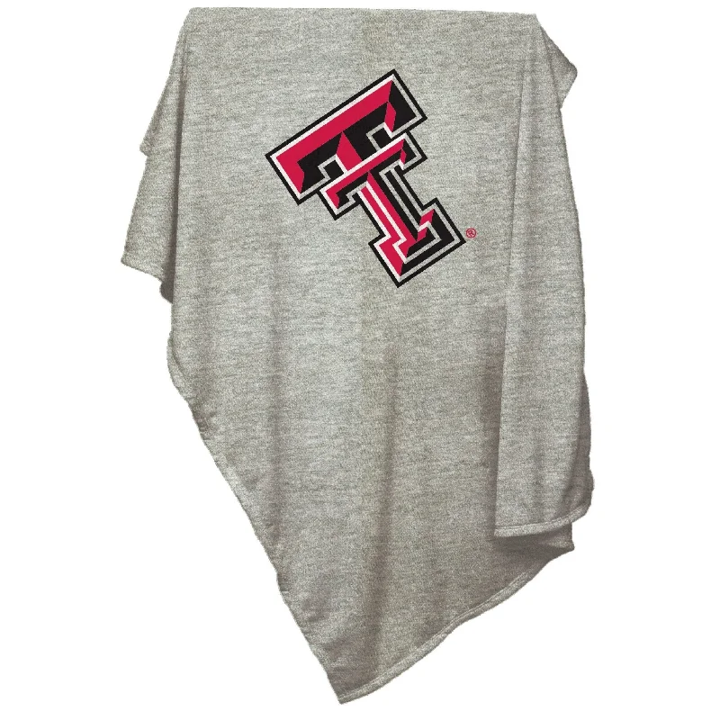 Team logo pillow shams for added bedroom style-Texas Tech Gray Sweatshirt Blanket