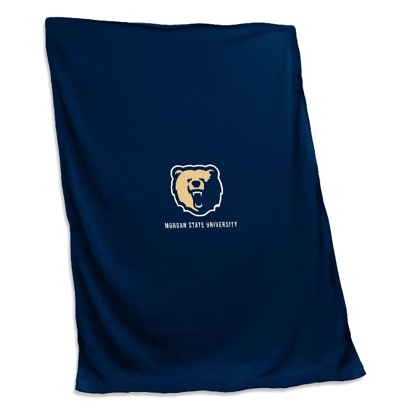 Team logo bedspreads for fan bedrooms-Morgan State Screened Sweatshirt Blanket