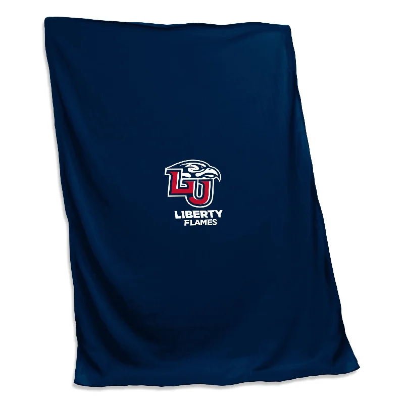 Team logo tablecloths for sports parties-Liberty University Screened Sweatshirt Blanket