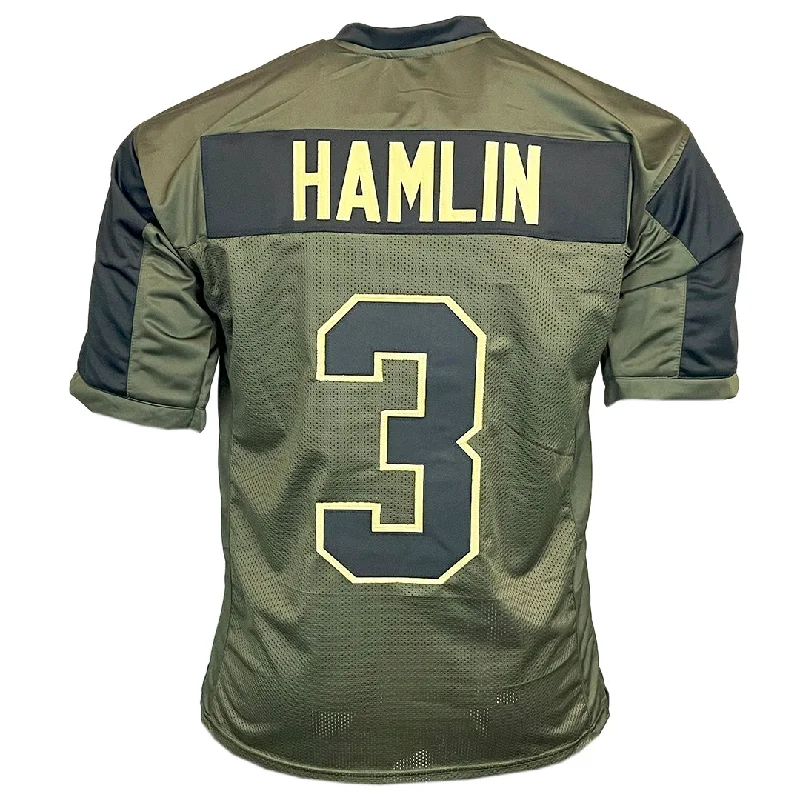 Soccer jersey with moisture-wicking technology for staying dry-Damar Hamlin Unsigned Salute to Service Football Jersey