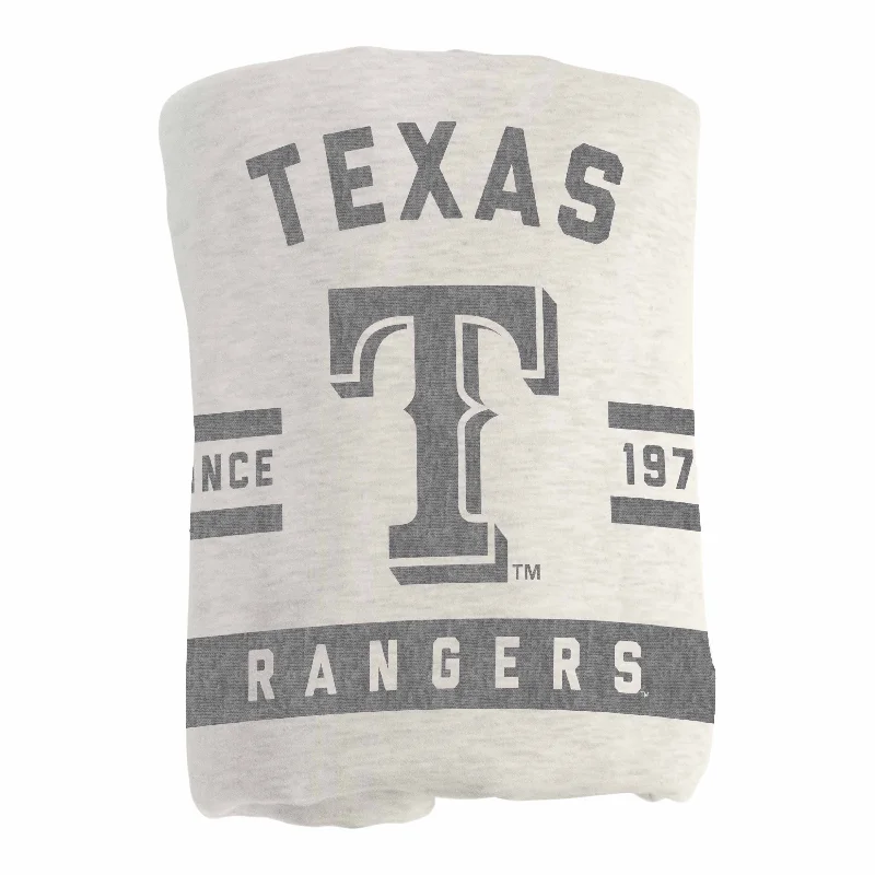 Team logo pillow shams for added bedroom style-Texas Rangers Oatmeal Sweatshirt Blanket