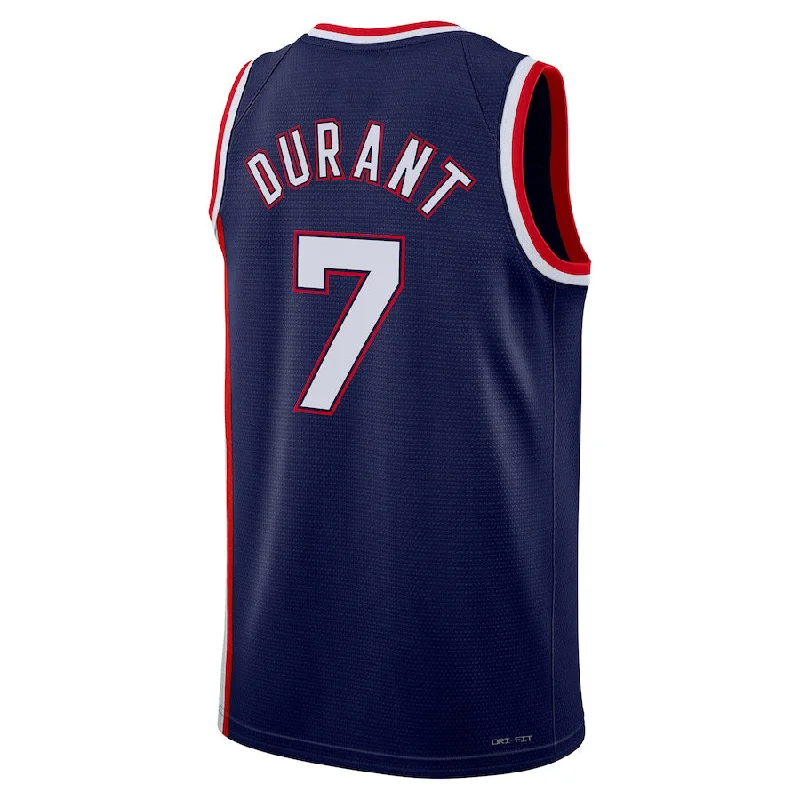 High-quality basketball jersey for youth leagues-B.Nets #7 Kevin Durant 2021-22 Swingman Jersey City Edition Navy Stitched American Basketball Jersey