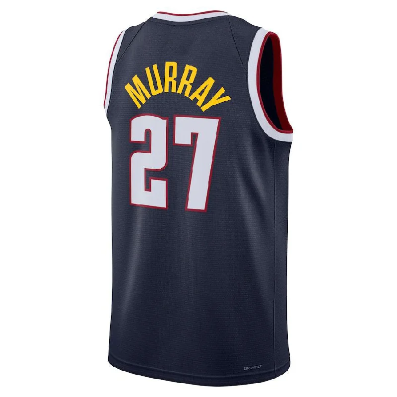 Basketball jersey for school and college teams-D.Nuggets #27 Jamal Murray Unisex 2022-23 Swingman Jersey Icon Edition Navy Stitched American Basketball Jersey