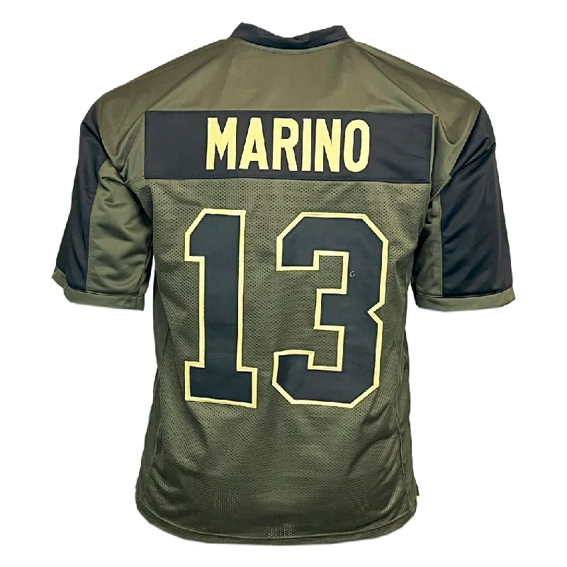 Custom soccer jersey with vibrant and bold colors-Dan Marino Unsigned Salute to Service Football Jersey