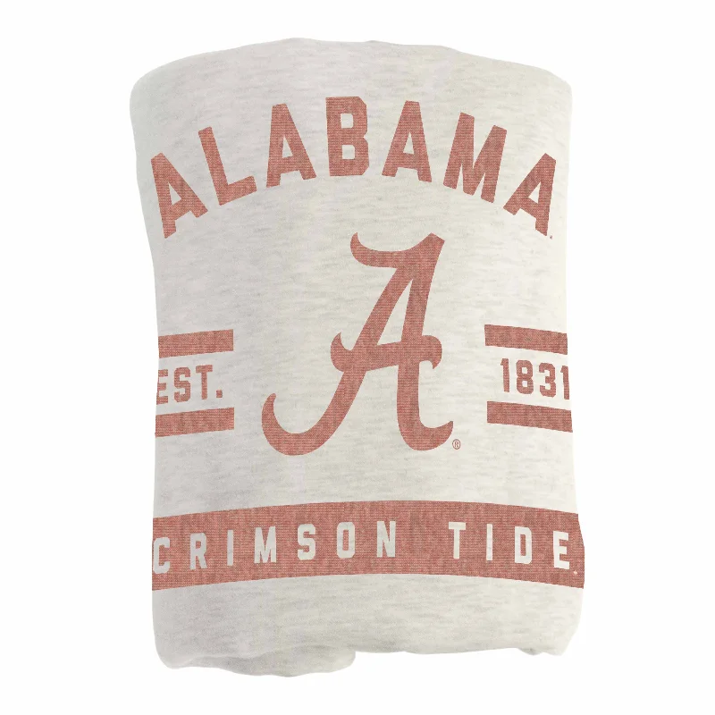 Custom team sheets for sports-themed bedrooms-Alabama Oatmeal Sweatshirt Blanket