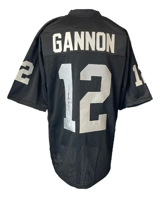 Soccer jersey for school and college teams-Rich Gannon Oakland Signed Black Football Jersey BAS