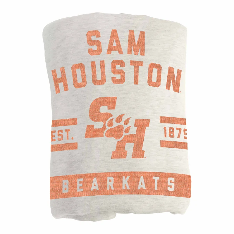 Team jersey bedspreads for fans-Sam Houston State Sublimated Sweatshirt Blanket