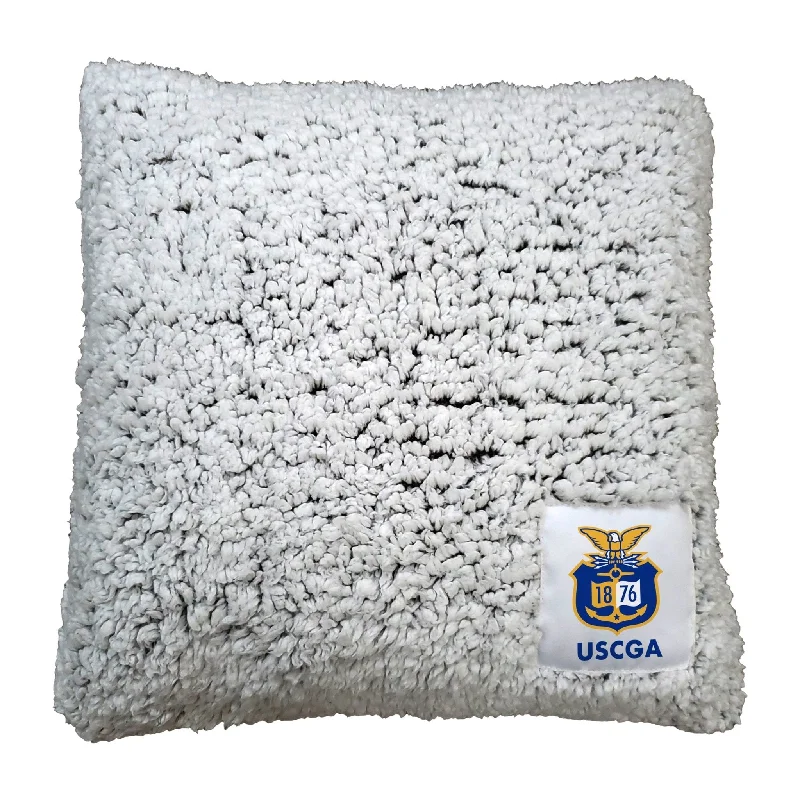 Team bath towels with logo print-Coast Guard Academy Frosty Throw Pillow