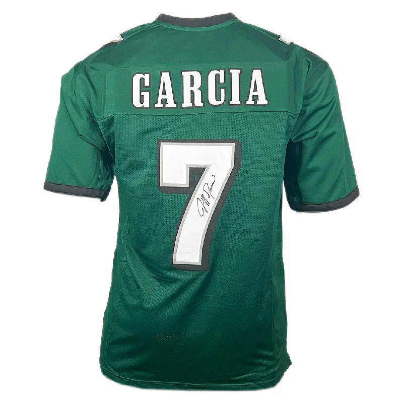 Rugby jerseys for charity rugby events and leagues-Jeff Garcia Signed Philadelphia Green Football Jersey (JSA)