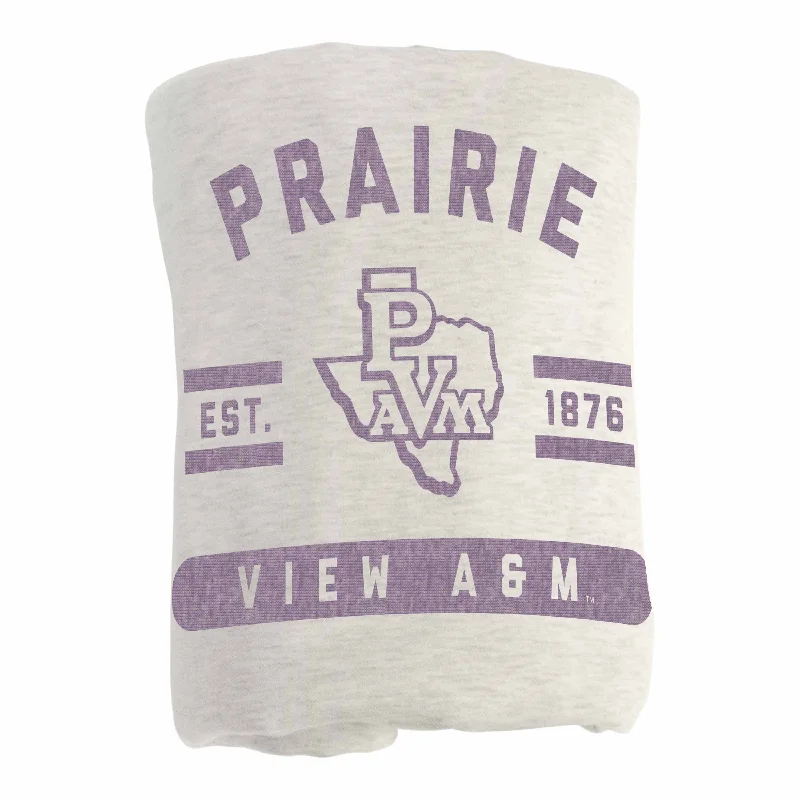 Sports team home textiles for bedroom decor-Prairie View A&M Oatmeal Sweatshirt Blanket