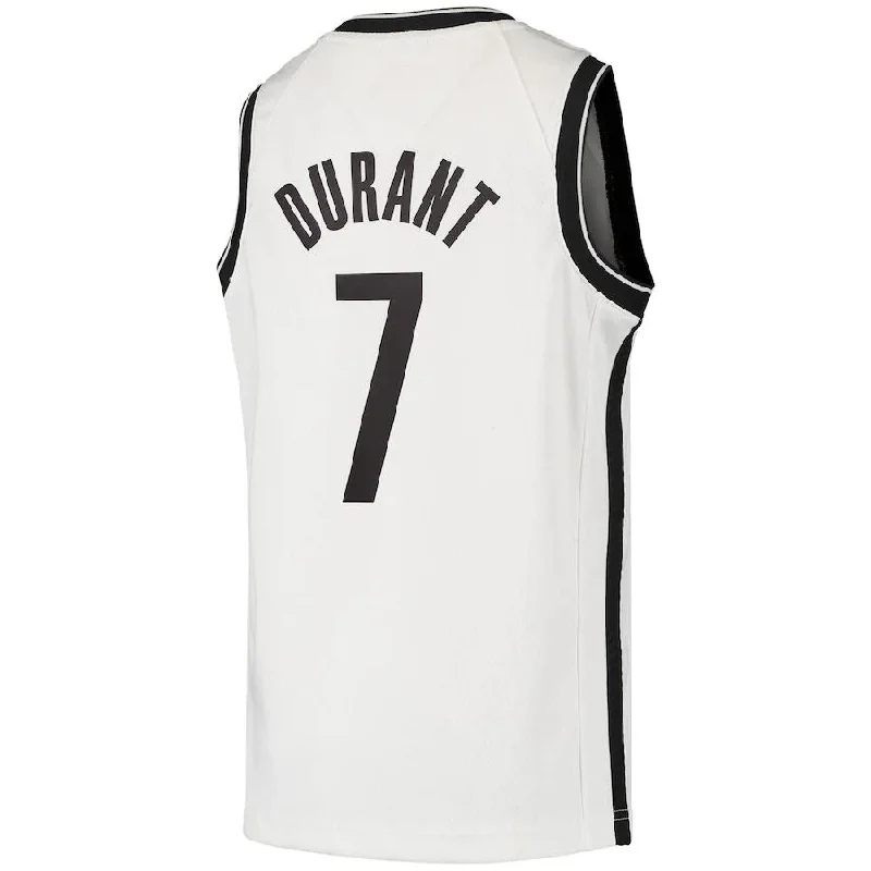 Personalized basketball jersey for kids-B.Nets #7 Kevin Durant 2020-21 Swingman Jersey Association Edition White Stitched American Basketball Jersey