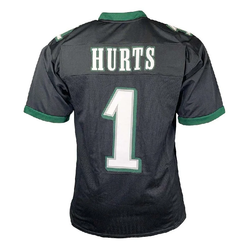 Soccer jersey with smooth fabric for ease of movement-Jalen Hurts Unsigned Philadelphia Black Large Football Jersey