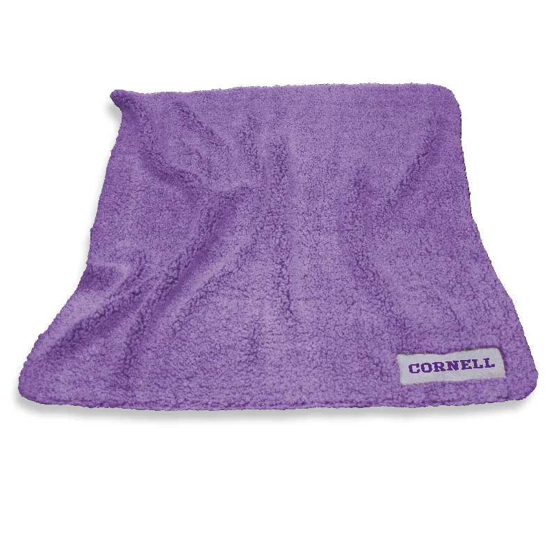 Soft team throws for cold evenings-Cornell College Color Frosty Fleece