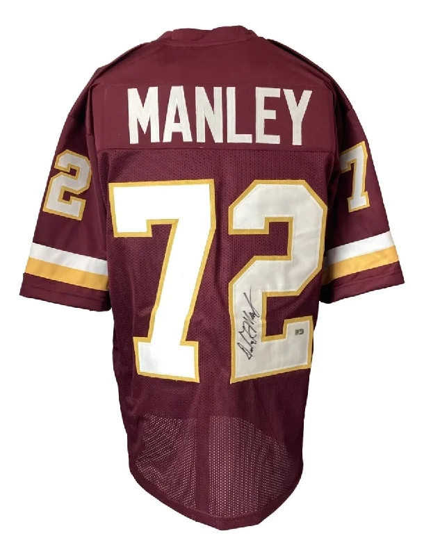 Soccer jersey with side panels for extra airflow-Dexter Manley Washington Signed Maroon Football Jersey Sports Integrity