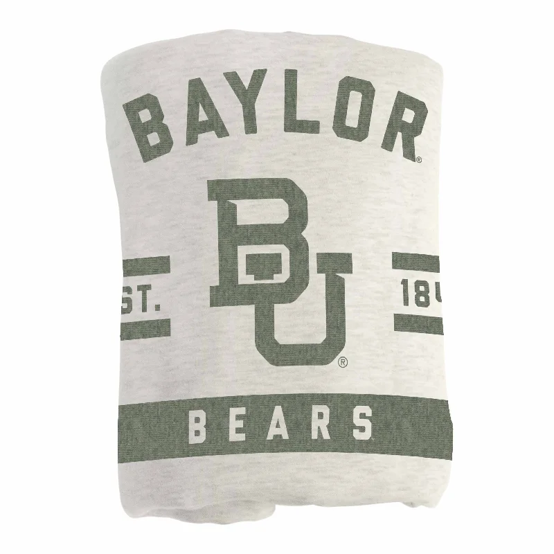 Custom team robes for game days at home-Baylor Oatmeal Sweatshirt Blanket