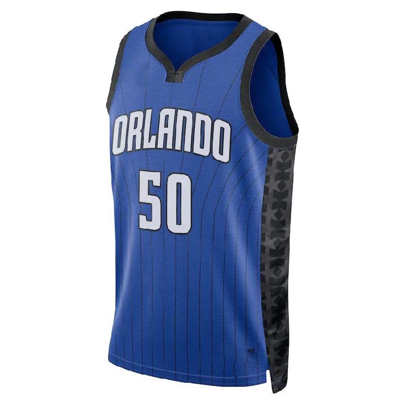 Custom basketball jersey with reinforced stitching for durability-O.Magic #50 Cole Anthony Jordan Brand 2022-23 Statement Edition Swingman Jersey Blue Stitched American Basketball Jersey