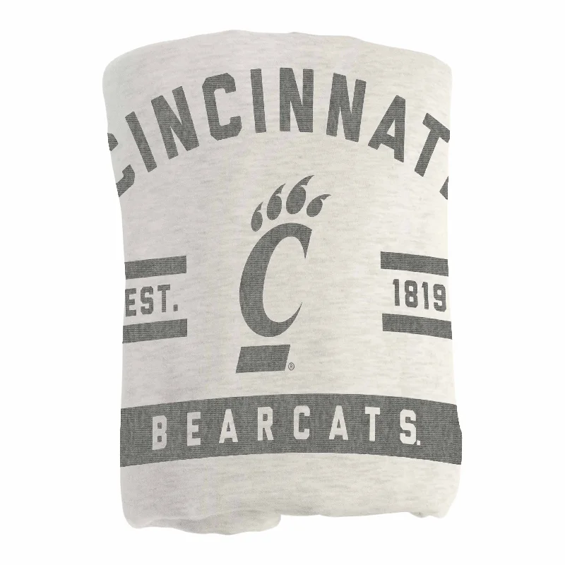 Custom team hooded towels for kids-Cincinnati Oatmeal Sweatshirt Blanket