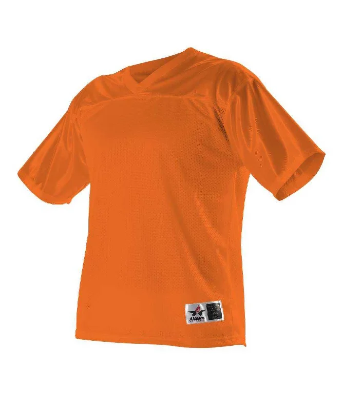 Soccer jersey with stretchable material for flexibility-Alleson Athletic 703FJY Youth Fanwear Football Jersey - Orange