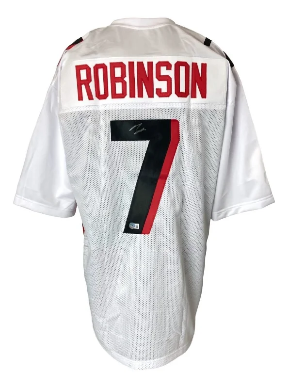 Soccer jersey with comfortable fabric for all-day wear-Bijan Robinson Atlanta Signed White Football Jersey BAS