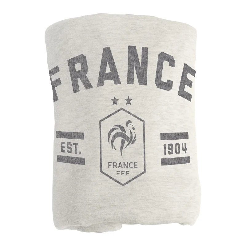 Custom team towels for gym and fitness rooms-France FC Sublimated Sweatshirt Blanket