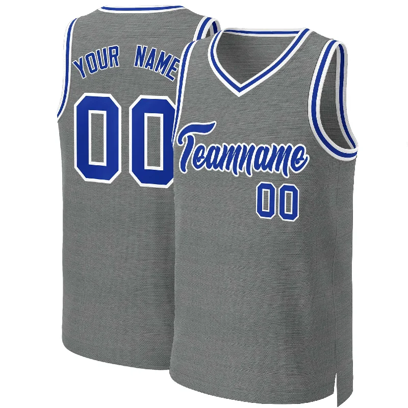 Custom basketball jersey for charity games-Custom Dark Gray Royal-White Classic Tops Basketball Jersey