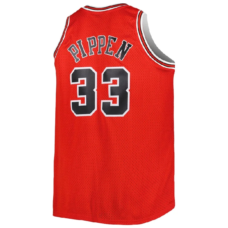 Basketball jersey with premium fabric for comfortable fit-C.Bulls #33 Scottie Pippen Mitchell & Ness Big & Tall Hardwood Classics 2003-04 Swingman Jersey Red Stitched American Basketball Jersey