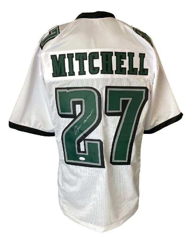 Custom soccer jersey with fully customized designs-Quinyon Mitchell Philadelphia Signed White Football Jersey JSA