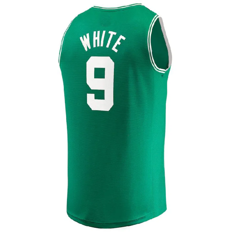 Basketball jersey with player number and sponsor logo-B.Celtics #9 Derrick White Fanatics Branded 2022-23 Fast Break Replica Jersey  Kelly Green Icon Edition Stitched American Basketball Jersey