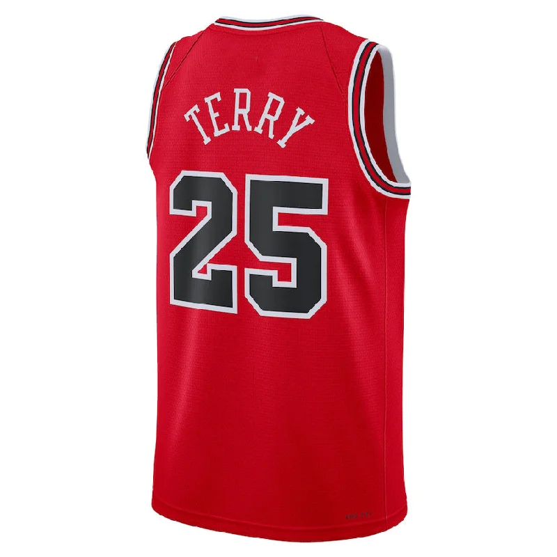 Basketball jersey with premium fabric for comfortable fit-C.Bulls #25 Dalen Terry Unisex 2022 Draft First Round Pick Swingman Jersey Icon Edition Red Stitched American Basketball Jersey