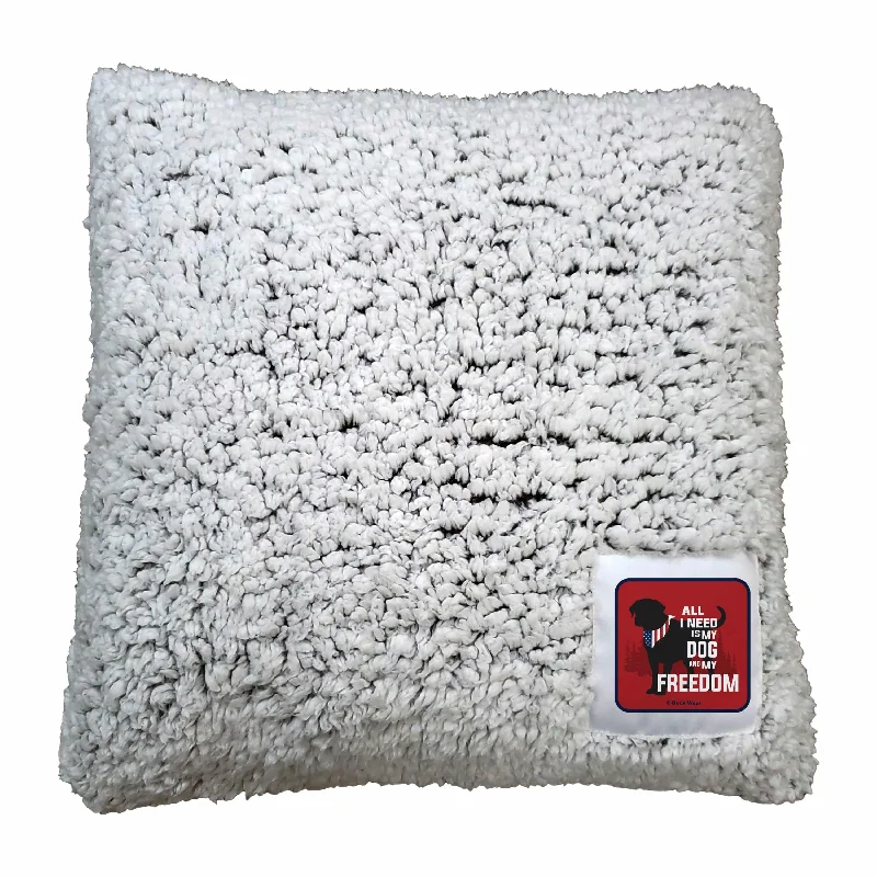 Custom team napkins for game day celebrations-Freedom Dog Frosty Pillow