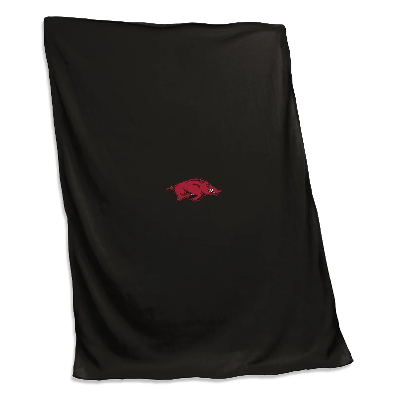 Personalized team comforters for teenage rooms-Arkansas Screened Sweatshirt Blanket