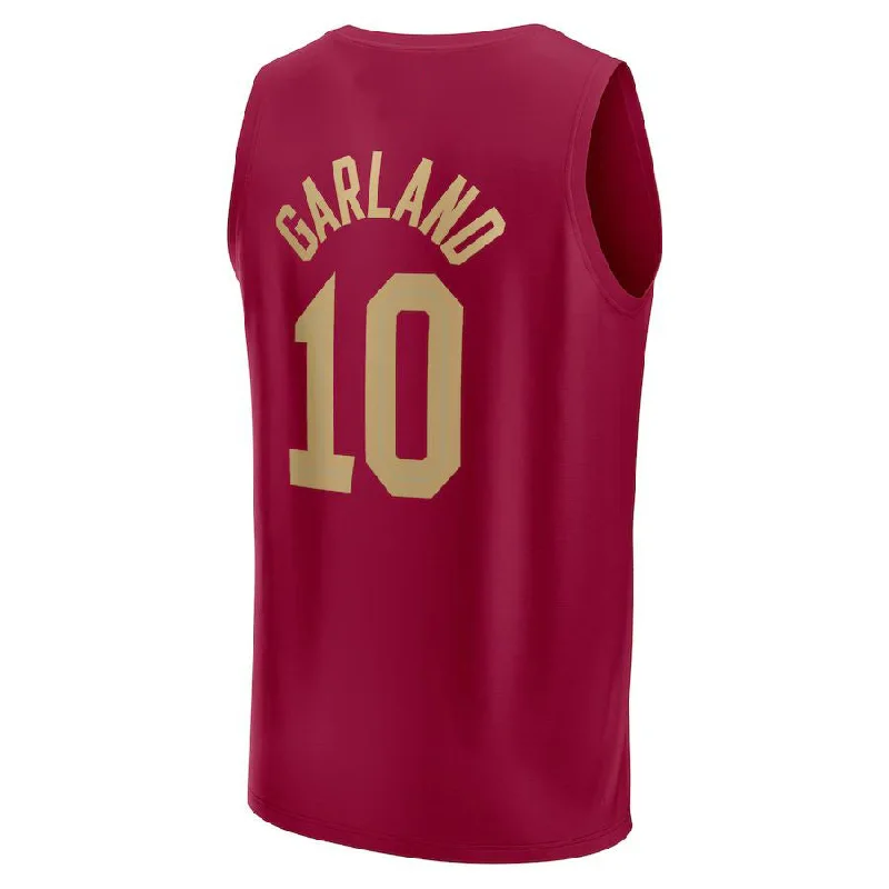 Custom basketball jersey for alumni sports teams-C.Cavaliers #10 Darius Garland Fanatics Branded 2021-22 Fast Break Player Jersey Wine Icon Edition Stitched American Basketball Jersey