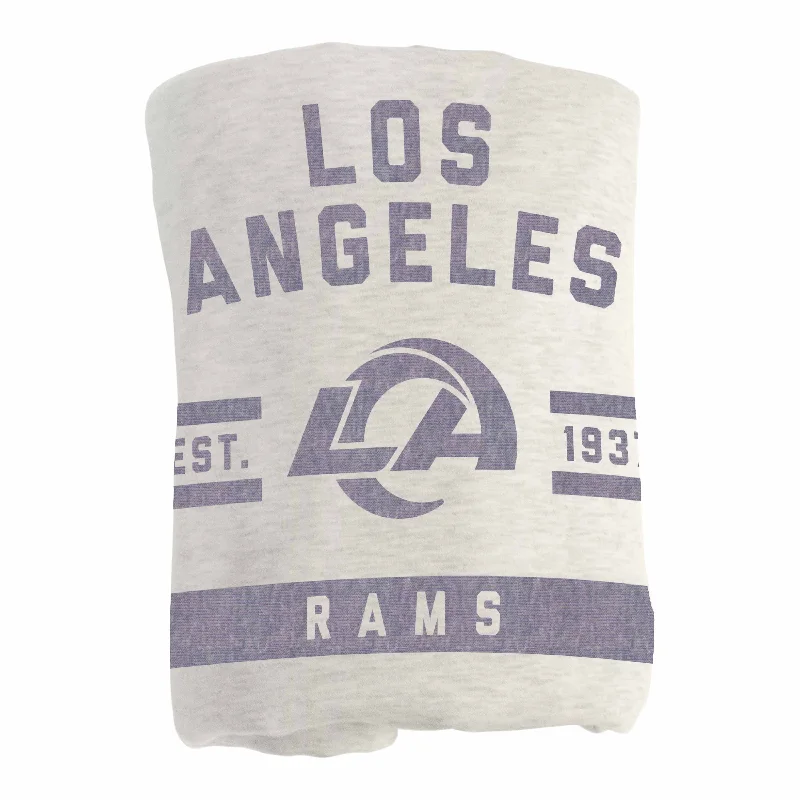 Team home textiles with logo embroidery-Los Angeles Rams Oatmeal Sweatshirt